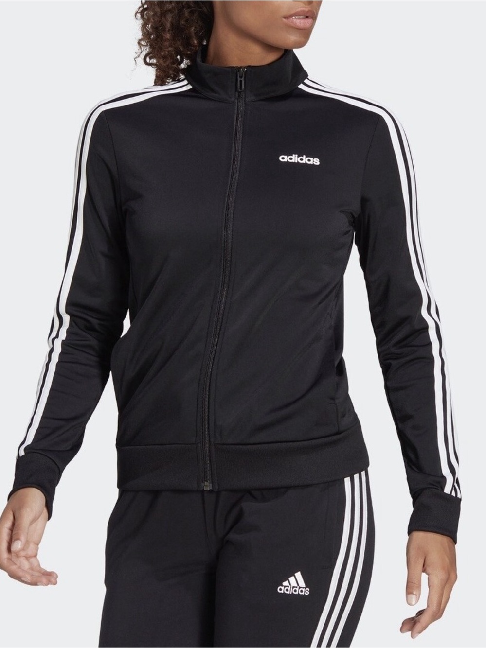 Adidas Black Zip Up Track Jacket